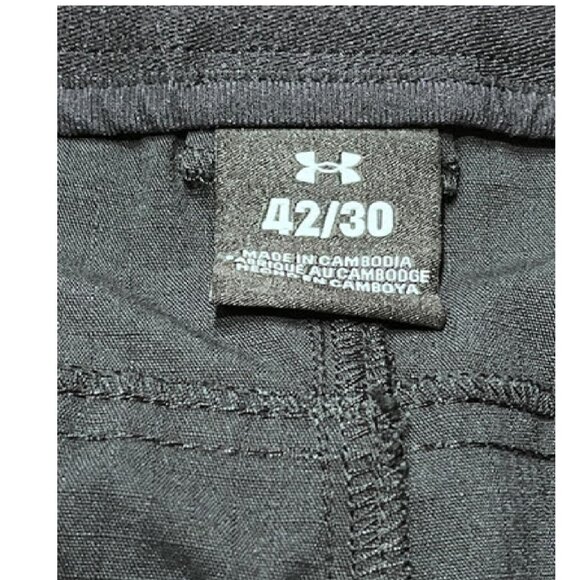 Under Armour Men's Enduro Elite Flat Front Pants, Black / Black, 42/30 - Picture 4 of 7
